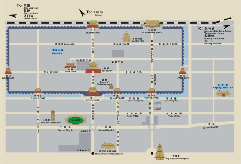 map xian-city-map